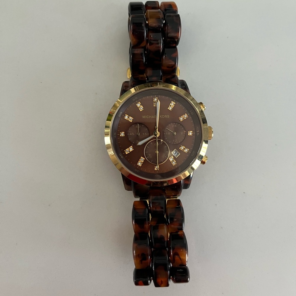 Micheal Kors Tortoiseshell Oversized Watch